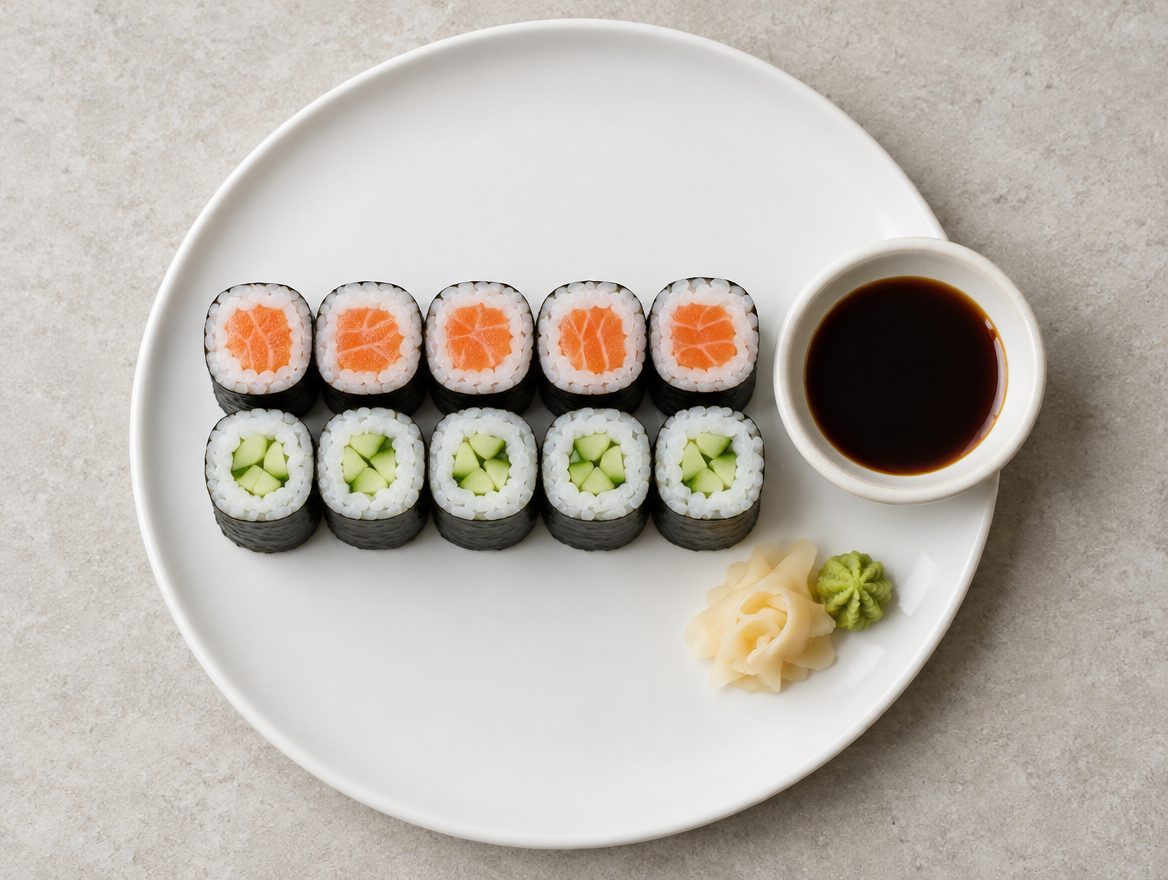 Maki komkommer en avocado