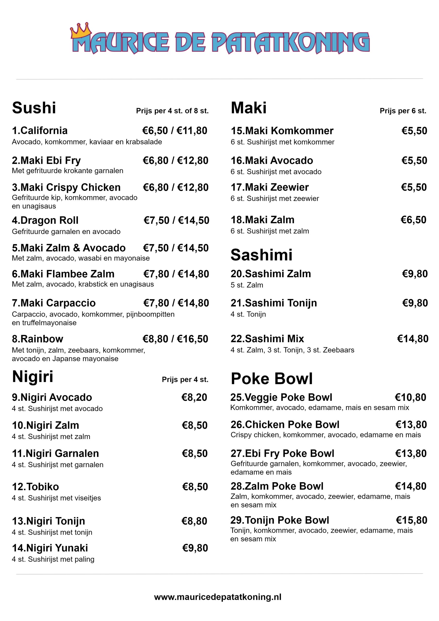 MDPK Menu MDPK Menu